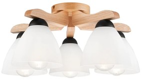 Prisadený luster ADRIANO 5xE27/60W/230V dub