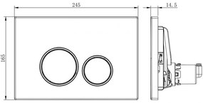 Mexen Fenix Air 05, pneumatické dvojité tlačidlo na splachovanie, chróm lesklý, 6A0501