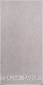 XXXLutz SAUNOVÁ OSUŠKA, 90/180 cm, strieborná Bio:Vio - Kúpeľňový textil - 004417004701
