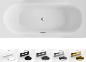 Besco Akrylátová obdĺžniková vaňa Vitae Slim Plus 150x75, s prepadom BESCO-Typ výpuste: Alcaplast Click-Clack so štrbinovým prepadom, grafit, BESCO-R…