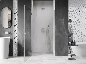 Mexen, Mexen Lunar-B ľavé otočné sprchové dvere 65 cm, transparentné, chróm - 832-065-000-01-00-L