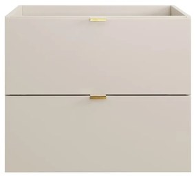 Závěsná skříňka pod umyvadlo Dalia Cashmere Nature s deskou 80 cm kašmírová/dub cremona