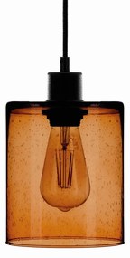 Závesná lampa Sóda sklenené tienidlo jantár Ø 15cm
