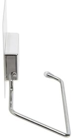 Samolepiaci držiak z pochrómovanej ocele na toaletný papier Compactor