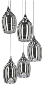 Luster na lanku MARINA 5xE27/60W/230V chróm