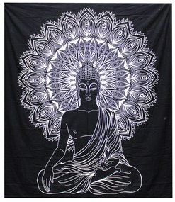 Bavlnená prikrývka na posteľ - Buddha (dvojlôžková)