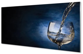 Obraz na skle Biele víno sklo 140x70 cm
