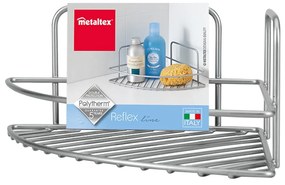 Nástenná rohová kúpeľňová polička Metaltex Ref