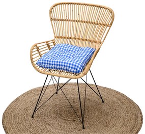 Podložka na stoličku Soft kostička modrý