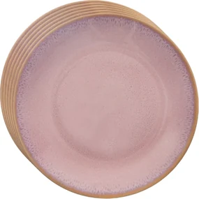Orion Súprava keramických dezertných tanierov Glaze ružová 20,5 cm, 6 ks