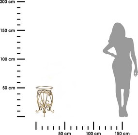 STOJAN NA KVETINÁČ FIORINA 44,5X31 CM ZLATÁ