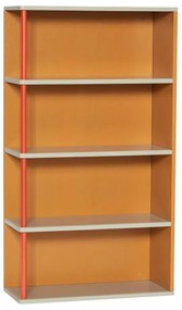 Oranžová nástenná knižnica z jaseňového dreva 60x109 cm Apollo – Hübsch