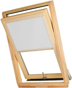 Dekodum Termoizolačná roleta na strešné okno typu FAKRO 78x98 Farba látky: White Silver, Farba profilu: Borovica