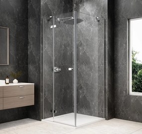 Polysan Polysan, GLOBE CHROME štvorcová sprchová zástena 900x900mm, číre sklo, ľavá, GB1090-3315LC