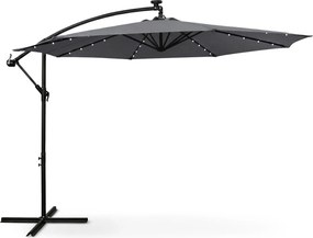 Záhradný slnečník MILIN s LED osvetlením 300 cm tmavošedý