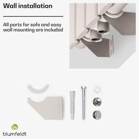 Blumfeldt Tallheo, 41 x 180, radiátor, kúpeľňový radiátor, rúrkový radiátor, 1435 W, teplovodný, 1/2