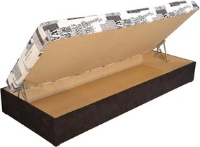 Posteľ Hurikán 80x200 cm, čierna/biela