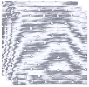 Plienky 3 ks 70x70 cm Miffy Stripe Navy