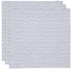 Plienky 3 ks 70x70 cm Miffy Stripe Navy