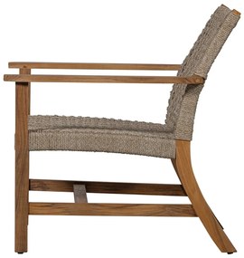 Drevené záhradné kreslo v béžovej a prírodnej farbe Copper - Exotan