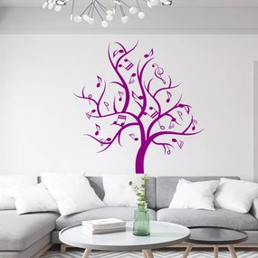 Veselá Stena Samolepka Hudobný strom Farba: fialová, Veľkosť: 60 x 60 cm