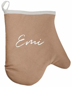 Kuchynská rukavica s vlastným textom EMI, červená
