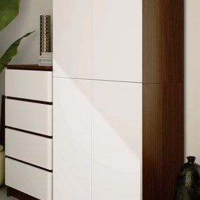 Skriňa Rexa III 80 cm wenge/biela