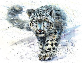 Tapeta kreslený leopard