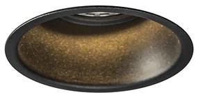 Sada 12 moderných zapustených bodových svetiel čiernych - Dept