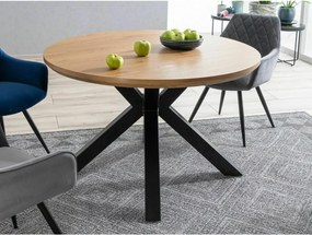 Okrúhly jedálenský stôl Ritmo 120 cm dub prírodný/čierny