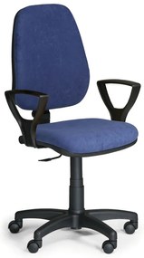 Pracovná stolička Comfort KP s podrúčkami, modrá