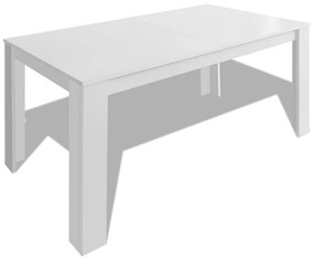 vidaXL Jedálenský stôl, 140x80x75 cm, biely
