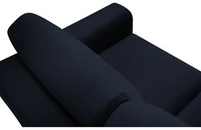 Tmavomodrá zamatová rozkladacia/s úložným priestorom pohovka 235 cm Kyoto – Cosmopolitan Design
