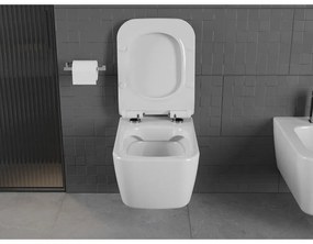 Mexen STELLA, závesné wc s pomaly padajúcim WC sedátkom, 51 x 35 cm, biela, 30680800