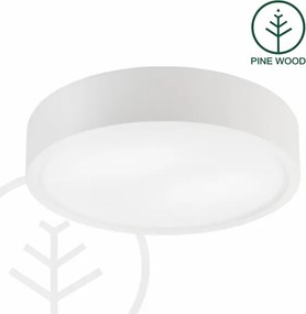 Stropné svietidlo NATURAL 3xE27/15W/230V pr. 37,5 cm borovica/biela