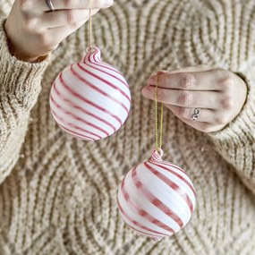 Bloomingville Vianočná ozdoba Zwirl Red – set 2 ks