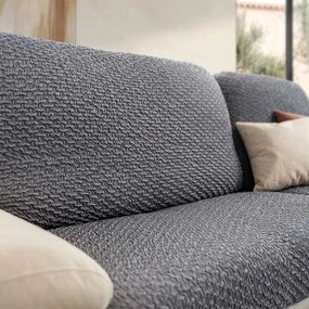 Bielastické poťahy MODULO tmavosivé široký otoman (96-120 cm x 135-190 cm)