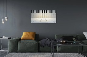 Obraz na skle klávesy klavíra 120x60 cm