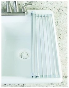 Hliníková odkvapkávacia mriežka na drez v striebornej farbe Metro – iDesign