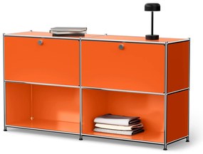 Kovový regál »CN3« s výklopnými priehradkami, oranžový