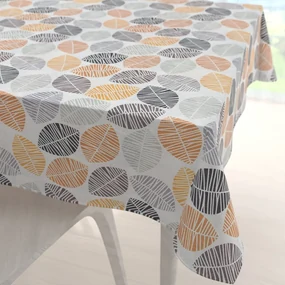 Biante Dekoračný štvorcový obrus Leona LN-136 Hnedé a oranžové lístky 80x80 cm