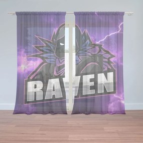 Sablio Záclony FORTNITE RAVEN Fialová búrka: 2ks 150x250cm