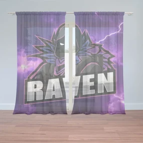 Sablio Záclony FORTNITE RAVEN Fialová búrka: 2ks 150x250cm