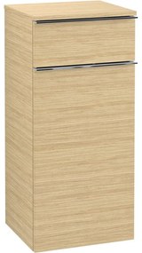 VILLEROY &amp; BOCH Venticello závesná bočná skrinka nízka, 1 dvierka + 1 zásuvka, pánty vľavo, 404 x 372 x 866 mm, Nordic Oak, A95001VJ