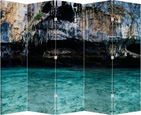 Paraván - Voda a skaly (210x170 cm)