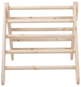 Ružový/v prírodnej farbe pikler trojuholník z borovicového dreva 61x60x60 cm Montessori – Meowbaby