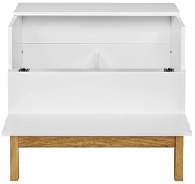 Biela/v prírodnej farbe vinotéka 75x70 cm Grande - Woodman