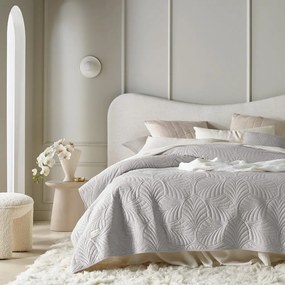 domtextilu.sk Svetlosivý velúrový prehoz na posteľ Feel 200 x 220 cm 70548