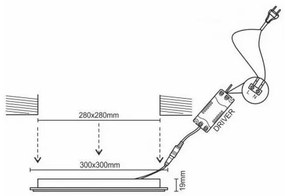 LED Podhľadové svietidlo LED/24W/230V