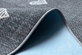 Koberec HEARTS Jeans - sivý
